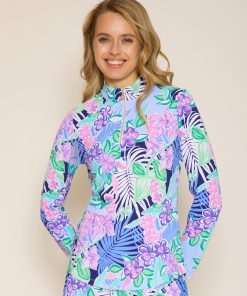 Island Navy Zip